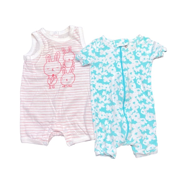 Bundle and save 9 piece lot 3 - 6 months girls shorts, rompers, swimsuits - Picture 4 of 5